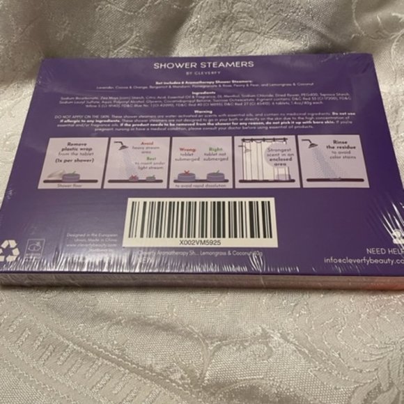 Shower Steamers by Cleverfy 6 piece Aromatherapy Bombs Natural Essential Oils - Picture 2 of 6